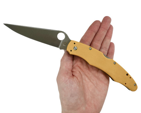 Складной нож КОП-01, сталь D2, G10, желтый, kop-yellow