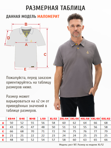 Поло графитового цвета
