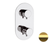 Remer Minimal Thermo NT93BG Смеситель для ванны/душа термостат на 3 потока скрытый монтаж (скрытая часть в комплекте), цвет: золото брашированное