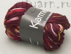 53001) бордовый с ярко-красными, розовыми и горчичными вкраплениями