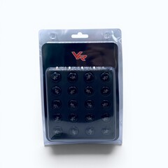 Комплект колесных гаек 17мм L35 M12x1.5 20шт. Черный + лого