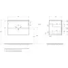 BelBagno KRAFT-750-2C-SO-GSO База под раковину подвесная с фрезерованными ручками по всей длине фасада с двумя выкатн. ящ., Темно-Серый Мат.,750x455x500