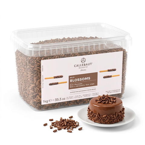 Шоколадная стружка Milk Blossoms молочная Callebaut (CHM-BS-9U15-E0-07B), 1 кг