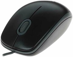 Мышь проводная Logitech M110 Silent, 1000dpi, черный, Retail, 1.8м (910-005502)