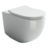 Ceramica Nova Metropol CN4004 Напольный пристенный унитаз-соло с ультра тонким сидением с функцией плавного закрытия, цвет: белый