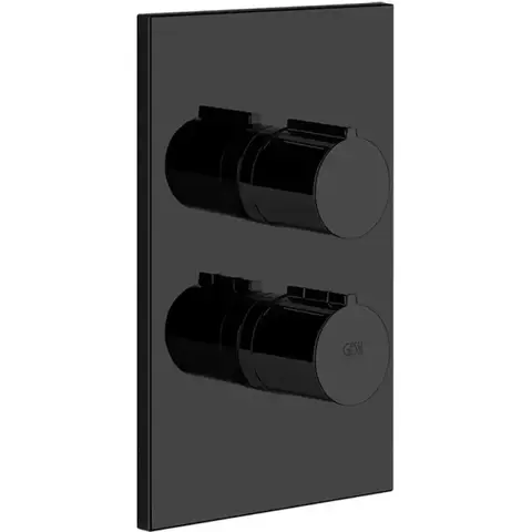 Gessi Emporio Via manzoni 38794#299 Внешние части для термостатического смесителя на 2 позиции, цвет: Black XL