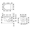 Hansgrohe EluPura Original S 60207450 Унитаз подвесной 540х360, безободковый, с сиденьем, белый