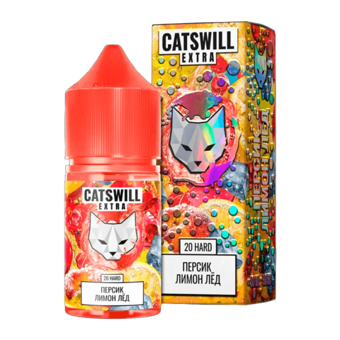 Жидкость CATSWILL EXTRA Salt 2% HARD 30 ml - Персик Лимон Лёд