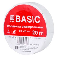 Изолента 0,13x15мм (20м.) белая EKF (10.00 шт.)