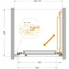 Cezares LUX-B-FS-1-70-C-GM Душевая дверь