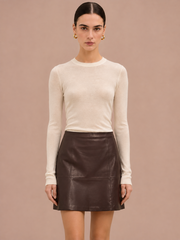Кожаная юбка Massimo Dutti, XS