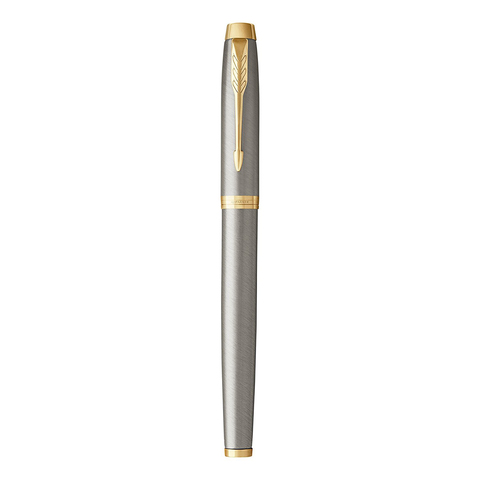 Ручка-роллер Parker IM Core, Brushed Metal GT (1931663)