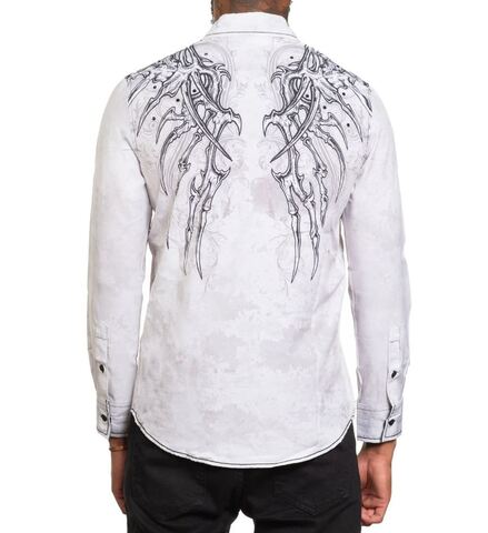 Affliction | Рубашка мужская Vertibrate LS Shirt 110WV949 сзади
