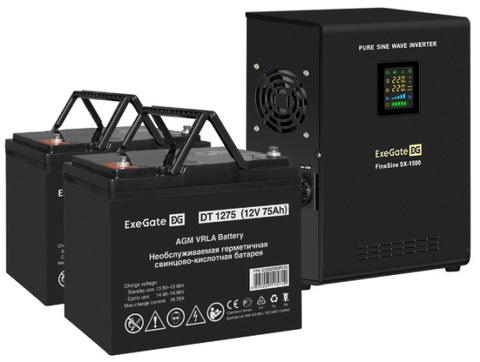 Комплект Exegate FineSine SX-1500.LCD.AVR.2SH