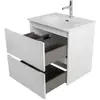 BelBagno UNO-MINI-500-2C-SO-BO База под раковину подвесная с фрезерованными ручками по всей длине фасада с двумя выкатн. ящ., Bianco Opaco,500x395x608