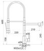 BelBagno BB-LAM50-IN Смеситель для кухни с поворотным и гибким изливом, цвет: серый
