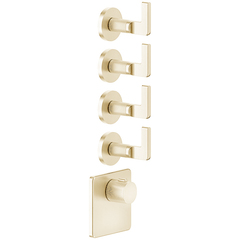 Gessi Inciso 58218#246 Встраиваемый термостатический смеситель на 4 источника, резьба 3/4