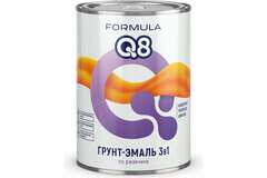 Грунт-эмаль по ржавчине Formula Q8 3 в 1, матовая, 0,9 кг, красная, 52033