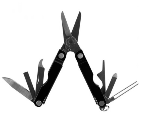 Мультитул-брелок Leatherman Micra Black, 10 функций, цвет чёрный (64320181N) | купить в официальном интернет-магазине Multitool-Leatherman.Ru
