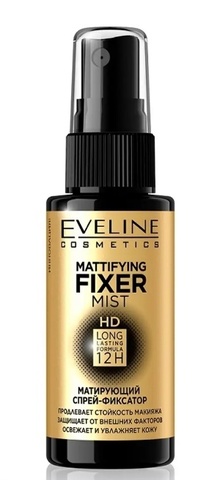 EVELINE MATTIFYING FIXER MIST HD Матирующий спрей-фиксатор для макияжа 50мл