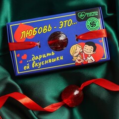 Леденец-кляп «Любовь это», вкус: клубника со сливками, 30 г.
