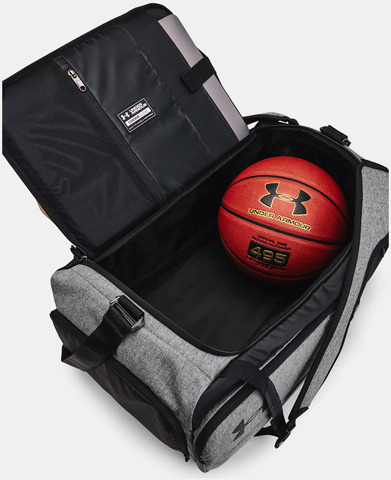 Картинка сумка спортивная Under Armour Contain Duo MD BP серый-черный - 4