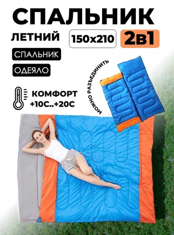 Картинка спальник Skully  blue - 1