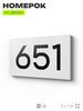 Номер на дверь 651, табличка на дверь для офиса, квартиры, кабинета, аудитории, склада, белая 120х70 мм, Айдентика Технолоджи