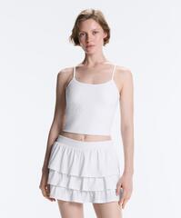 Oysho Топ Comfortlux с вышивкой, белый