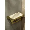 Boheme 10721-MG Держатель для туалетной бумаги c крышкой Qubic Matt Gold
