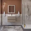 BelBagno KRAFT 39-700/390-2C-SO-СO База под раковину подвесная с фрезерованными ручками по всей длине фасада с 2 выкатн. ящ.,Бежевый Мат.,700x395x500