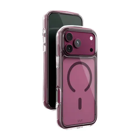 Чехол VLP iPhone 18 Pro Max Bubble Case с MagSafe темно-вишневый