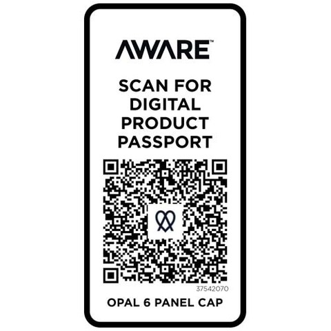 Opal с 6 панелями Aware™ кепка из переработанных материалов плотностью 240 г/м²