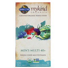 Garden of Life, KIND Organics, Men's Multi 40+, 120 веганских таблеток