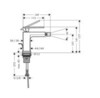 Hansgrohe Tecturis E 73200700 Смеситель для биде 80, однорычажный, со сливным гарнитуром, мб