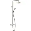 Gessi Emporio shower 35181#149 Настенный смеситель-термостат, душевая головка, переключатель, штанга, шланг, душ, цвет: Finox Brushed Nickel