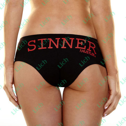 Женские трусики с надписью Sinner от Hustler