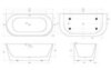 BelBagno BB710-1700-800 Отдельностоящая акриловая ванна в комплекте с щелевым сливом-переливом, 170x79, цвет: белый
