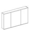 Geberit Option Plus 500.592.00.1 Зеркальный шкаф с подсветкой, три двери, 120x70x17.2см