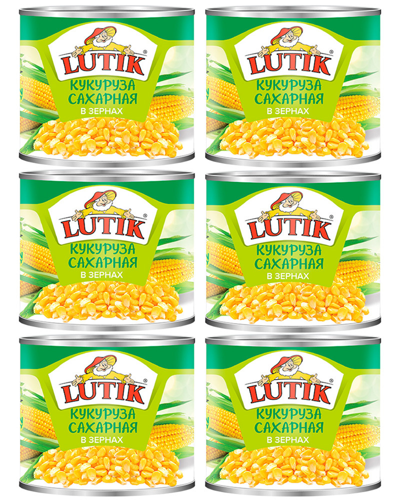 Кукуруза отборная Lutik, 425 мл. - 6 шт