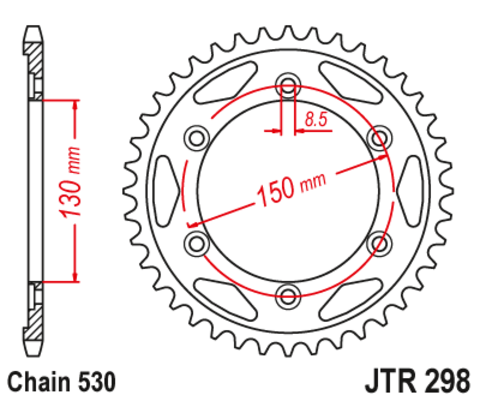 Звезда ведомая JTR298 40