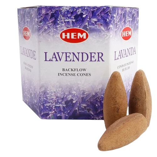 Фото 4 товара Благовония пуля HEM Lavander Лаванда, стелющийся дым, конусы 40 шт