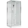 BelBagno UNO-CAB-A-1-90-C-Cr-Bi-TOP-R Душевая кабина с задними стенками, смесителем, верхним и ручным душем, акриловым поддоном и крышей, правосторонняя