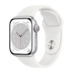 Умные часы Apple Watch Series 8 GPS, 41mm, Aluminium Case with Sport Band S/M, Silver (Серебристый)