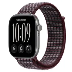 Умные часы Apple Watch Series 12 GPS, 46mm, Space Gray Aluminum Case with Burgundy Plaid Sport Loop