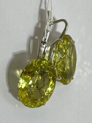 Озеро (серьги из серебра)