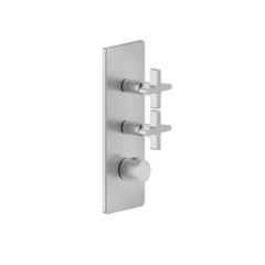 Gessi Inciso 58224#031 Встраиваемый термостатический смеситель на 2 источника, резьба 3/4