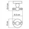 WasserKRAFT Diemel K-2223D Крючок, цвет: хром