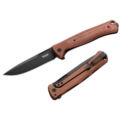 Фото Складной нож LionSteel Skinny Aluminium, сталь MagnaCut, рукоять алюминий/микарта, коричневый/черный