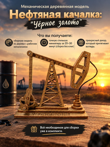 Деревянный конструктор Нефтяная качалка: 
